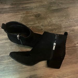 Black suede booties - a new day by target size 10